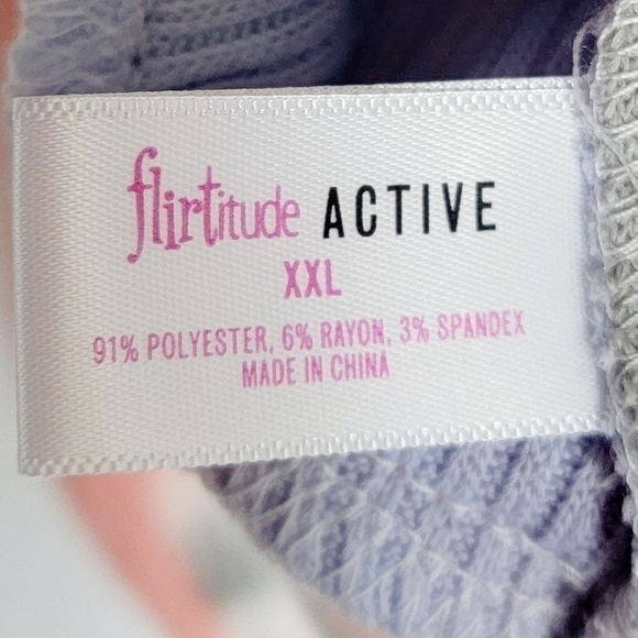 Flirtitude Active Athleisure Open Back Tie Dye Women's Sweatshirt Plus Size XXL - Picture 7 of 7